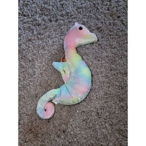 TY BEANIE BABY NEON SEA HORSE, NEW, 7TH GEN, SHINY BRITE PASTELS,1999